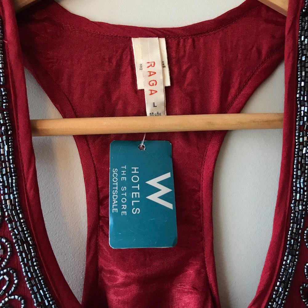 Red Beaded Top - Picture 3 of 8